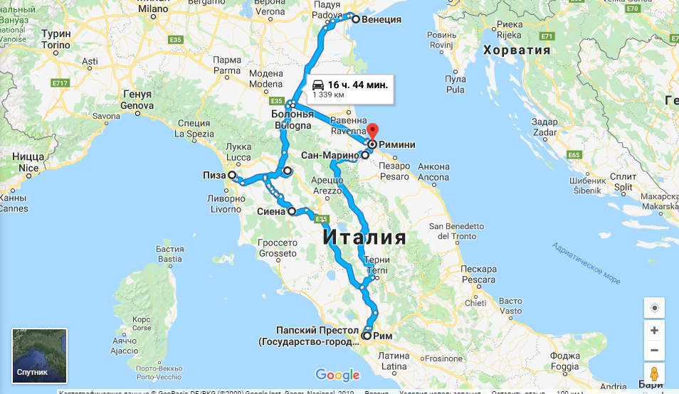 Маршрут путешествия по италии с достопримечательностями